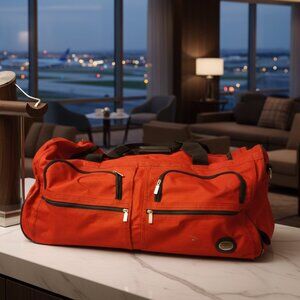 Rockland Rolling Duffel Bag, Red, 36-Inch  Red Bag Weekender Travel Luggage